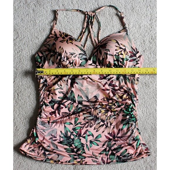 Athleta - Aqualuxe Paradise Print Strappy Molded Tankini - size Medium. - Picture 5 of 7